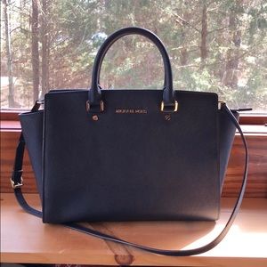 Michael Kors Selma Navy Purse satchel